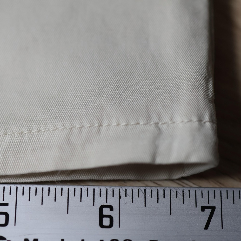 PT Torino Pants Mens 32x35 Beige Tan Slim Fit Chino Pleated Trousers Preppy FLAW - Picture 13 of 14